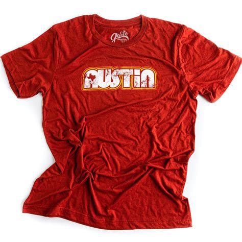 Retro Austin T Shirt Shirts Tshirt Print Shirt Details