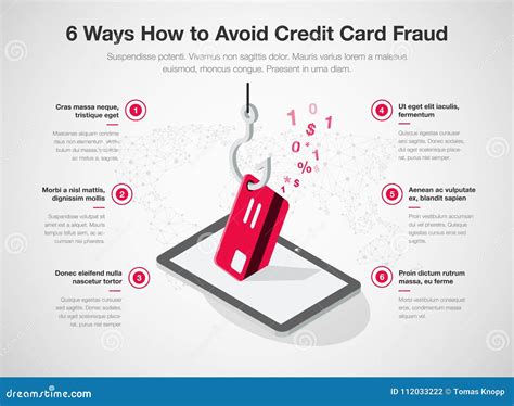 Simple Vector Infographic For 6 Ways How To Avoid Credit Card Fraud