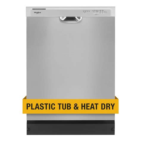 Whirlpool 24 In Front Built In Tall Tub Dishwasher In Stainless Steel