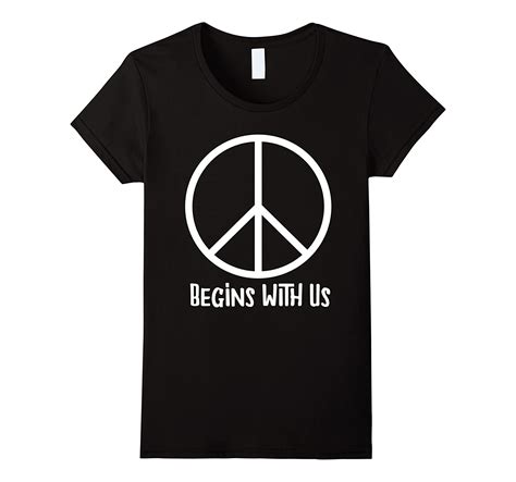 Am Peace Sign Shirts Peace Begins With Us Symbol T Shirt 4lvs