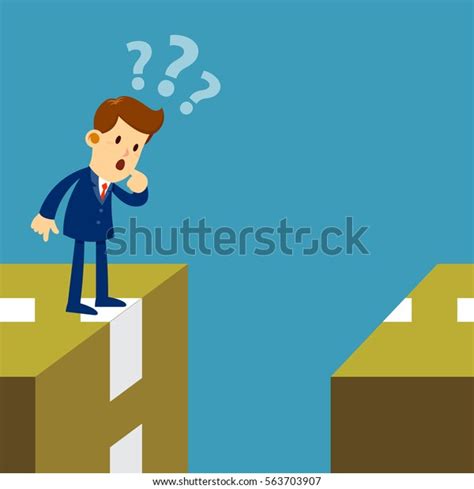 Vector Stock Businessman Standing Front Gap Stock Vector Royalty Free