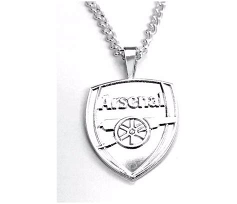 Silver Plated Arsenal Pendant And Chain Mens Jewellery Jewellery