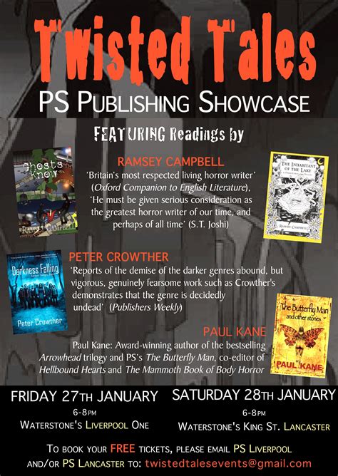 Twisted Tales Ps Publishing Showcases In Liverpool And Lancaster This