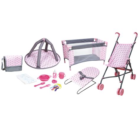 Lissi 5 Piece Baby Doll Deluxe Nursery Play Set W 8 Accessories