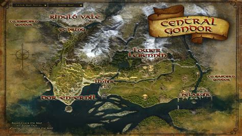 The Maps Of Central Gondor Linas Biscuity Burrow Tolkien Map