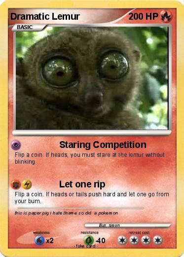Pokémon Dramatic Lemur 1 1 Staring Competition My Pokemon Card