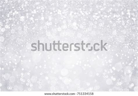 Silver White Glitter Sparkle Confetti Background Stock Photo 751334158