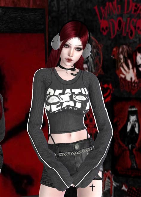 Sims 4 Cc Emo Goth Alternative Scene Mallgoth Yandere Girl Pink
