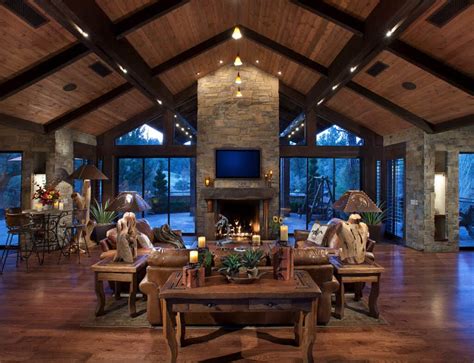 18 Outstanding Rustic Living Room Ideas That Have Cozy Fireplaces