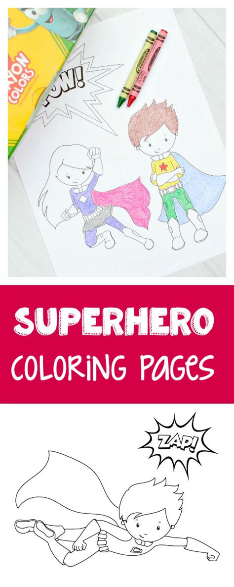 Free Printable Superhero Coloring Sheets For Kids Crazy Little Projects