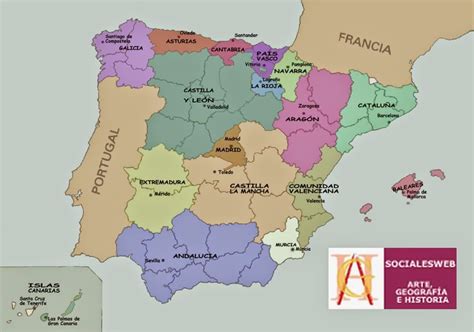 Geografía E Historia 1º Eso Mapa PolÍtico De EspaÑa
