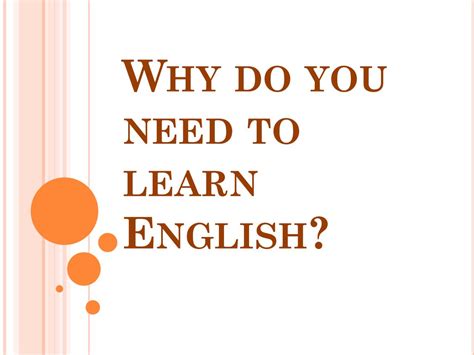 Why Do You Need To Learn English Online Presentation