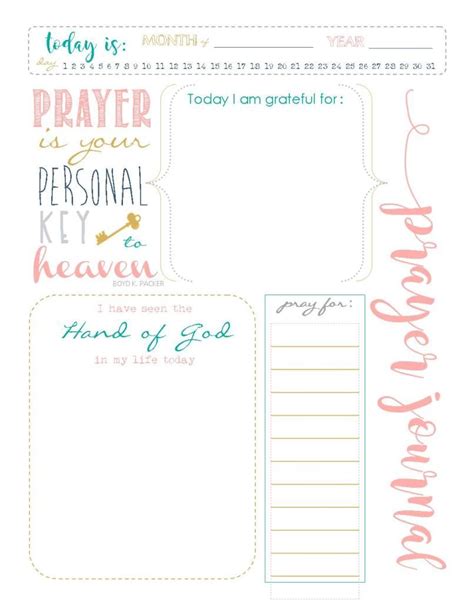 Start A Prayer Journal For More Meaningful Prayers Free Printables