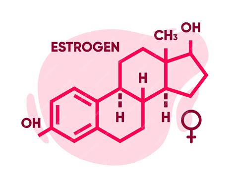 Premium Vector Symbol Of Estrogen Skeletal Formula Logo Molecular