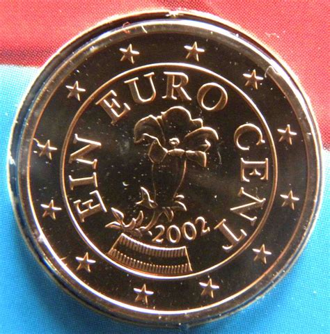 Österreich 1 Cent Münze 2002 Euro Muenzentv Der Online Euromünzen