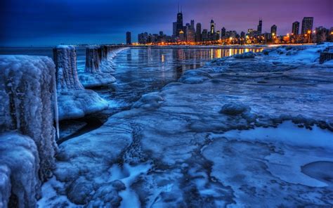 🔥 45 Chicago Skyline Winter Wallpaper Desktop Wallpapersafari