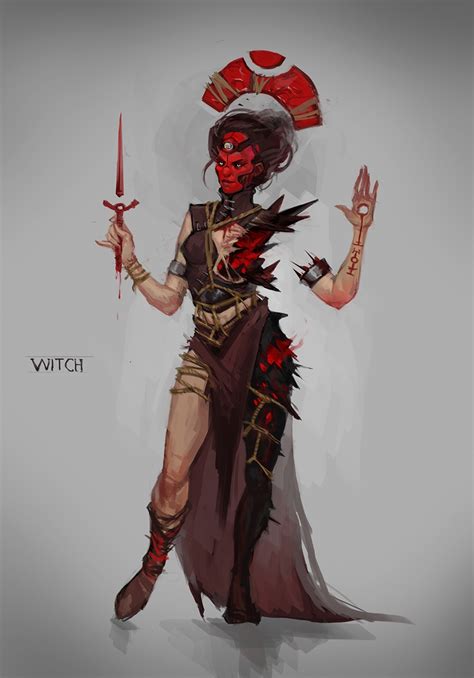 Artstation Game Character Art Challenge The Red Witch — Polycount