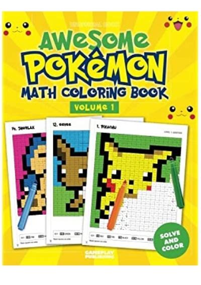 Download Awesome Pokemon Math Coloring Book Full Book
