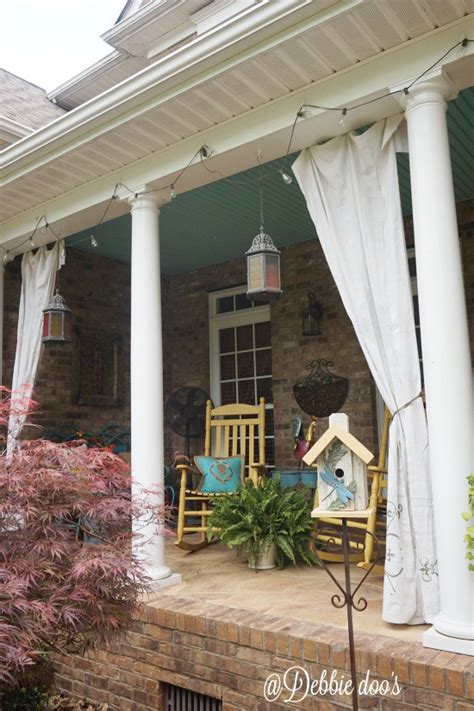 How To Make Drop Cloth Curtains For The Porch Or Patio Debbiedoos