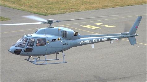 Eurocopter As An Fennec French Air Force Landing Startup Takeoff Nancy Airport