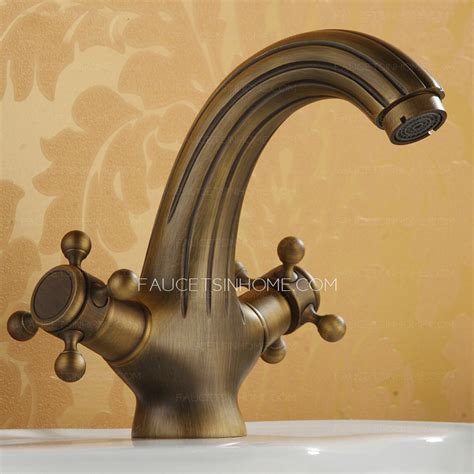 Forget dated white sinks and shiny silver fixtures. Discount Antique Bronze Country Style Bathroom Faucet Two ...