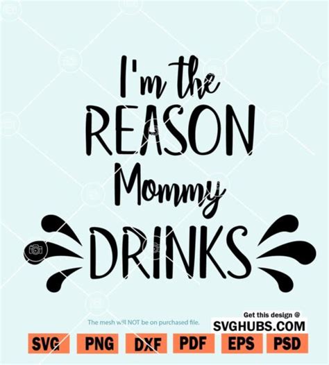 Im The Reason Mommy Drinks Svg Baby Onesie Svg