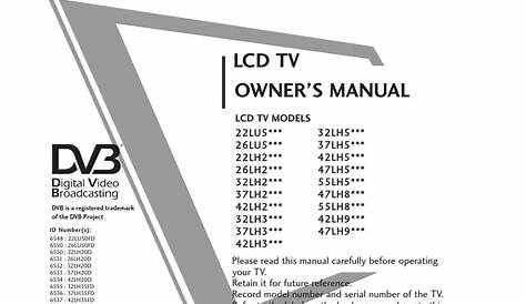 LG 47LH8 SERIES OWNER'S MANUAL Pdf Download | ManualsLib