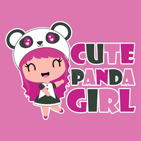 Lovely Panda Girl Stock Illustrations 442 Lovely Panda Girl Stock