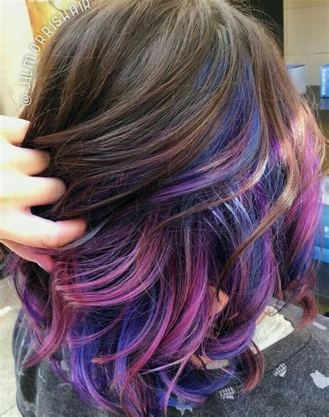 pin by staci houts on funky hair color rainbow hair color brunette hair color hair color purple