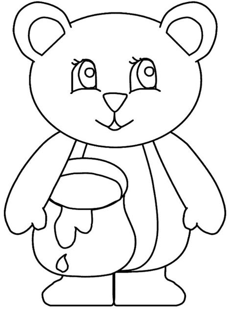 Honey And Bear Coloring Page Honey And Bear Coloring Page Coloring Sky