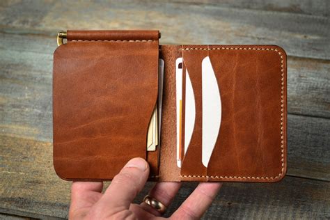 Slim wallet with money clip rfid blocking minimalist bifold wallet for men genuine leather front. Slim Leather Wallet, Money Clip Wallet, Thin Bifold Wallet | Slim leather wallet, Handmade ...
