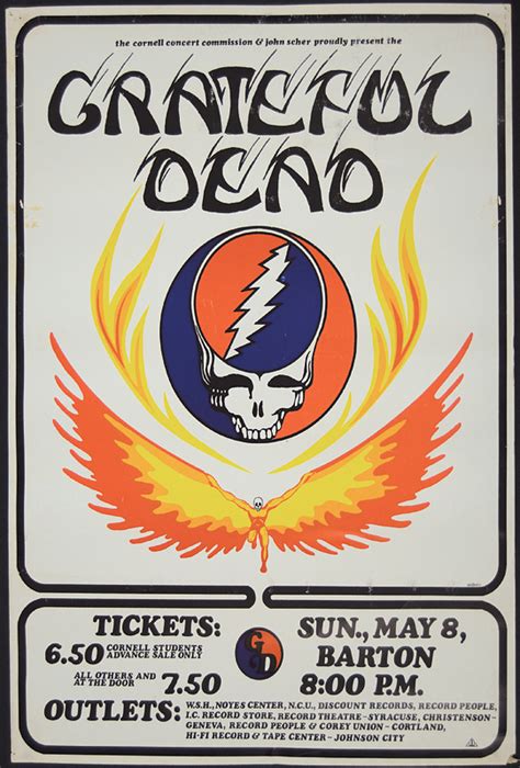 Lot Detail Grateful Dead At Cornell University Concert Poster