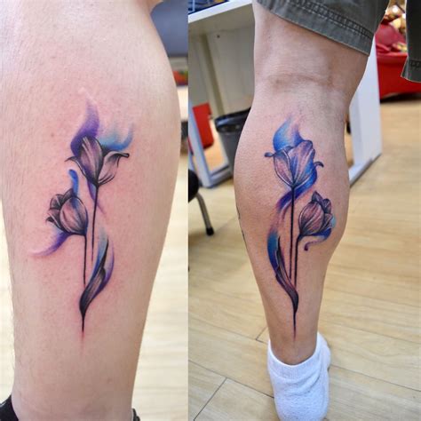 Tulip Watercolor Tattoo Tulip Tattoo Tattoos Cool Tattoos