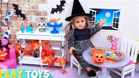 American Girl Doll House Decorating For Halloween Youtube