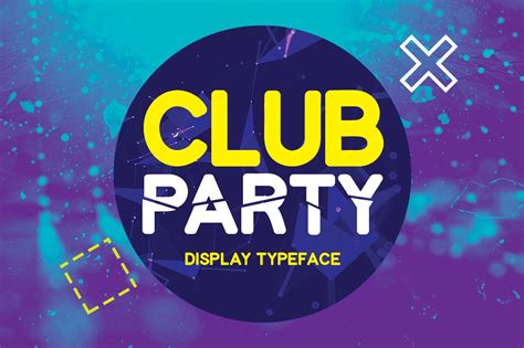 Club Party Font By Fonteden · Creative Fabrica
