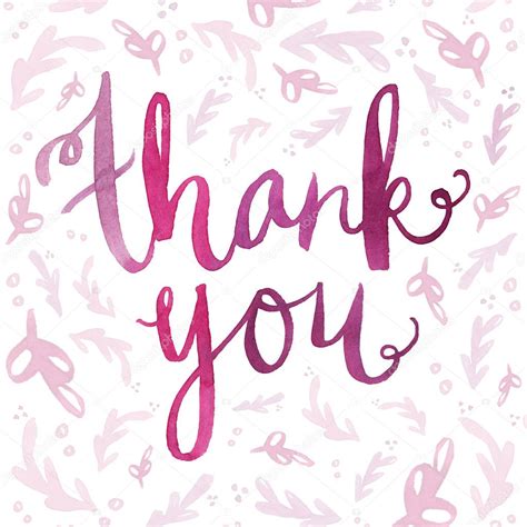 Watercolor Lettering Thank You Lettering Painted Thank You Tex