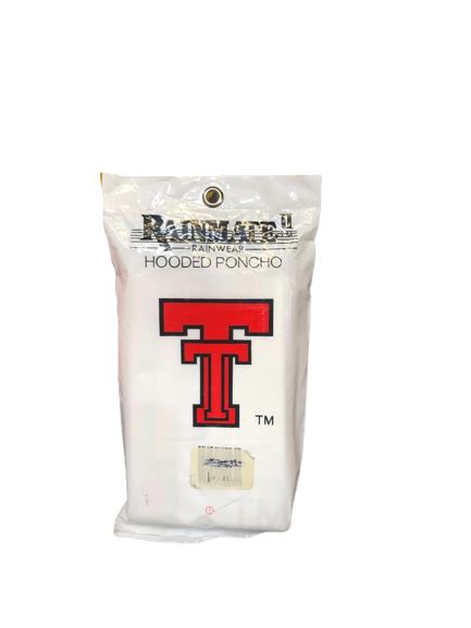 Texas Tech Hooded Poncho The Mascot Place