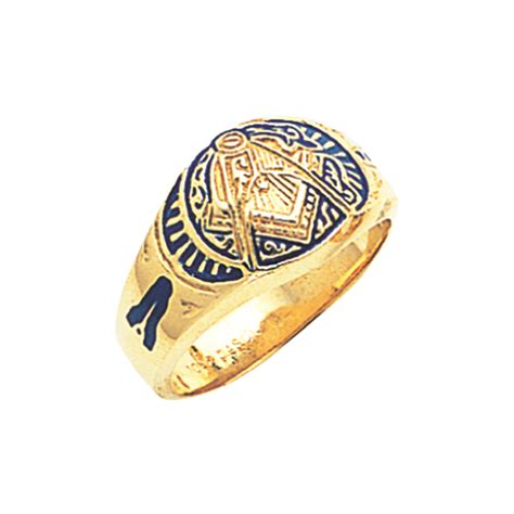 Masonic Ring Solid Back In 10k Gold Fratline Emblematics