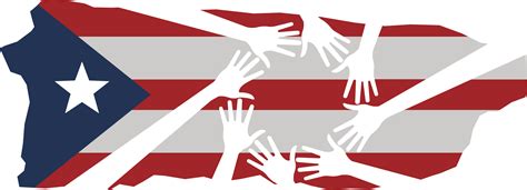 Hands Helping Puerto Rico Vector Illustration Evangelical Lutheran