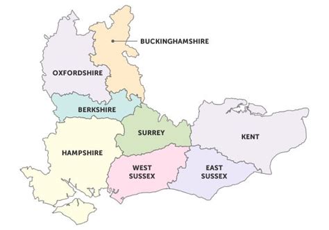 South East England Is One Of Nine Official Regions Of England Counties