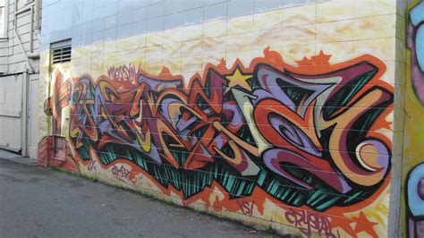 Graffiti And Mural Orange Alley Slowpoketw Flickr