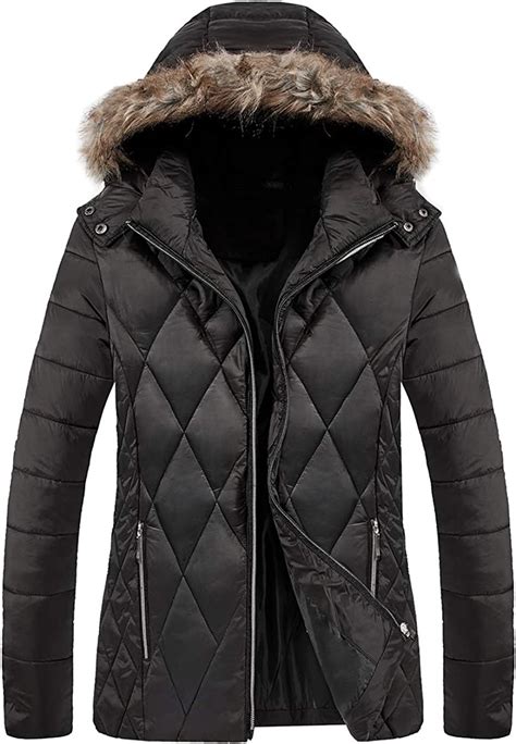 Women Womens Lightweight Packable Down Coat Puffer Jacket Hooded Winter ...