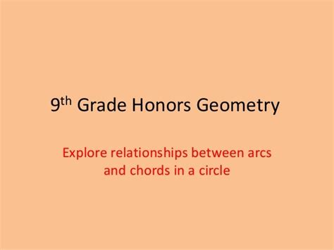 9th Grade Honors Geometry