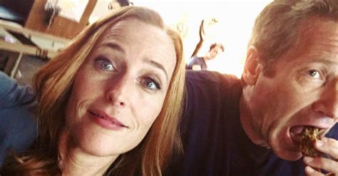 “x Files” Star Gillian Anderson Shares A Selfie With David Duchovny Rare