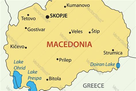Republic Of Macedonia Map Cities And Towns Map