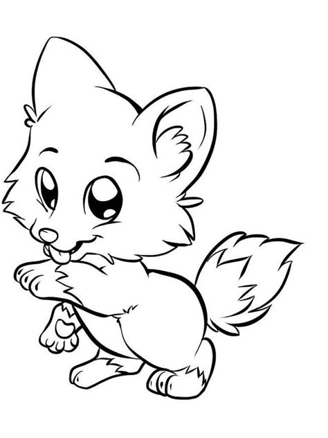 Anime Animals Coloring Pages Free Printable Anime Animals
