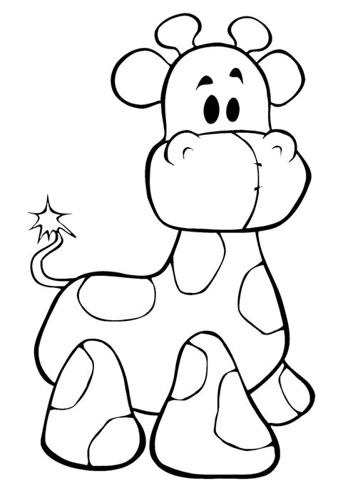 Baby Giraffe Coloring Sheets Clipart Best