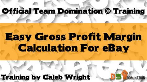 Here are some of the interpretations of the gross profit margin ratio. Gross Profit Margin Formula | DS Domination / eBay - YouTube