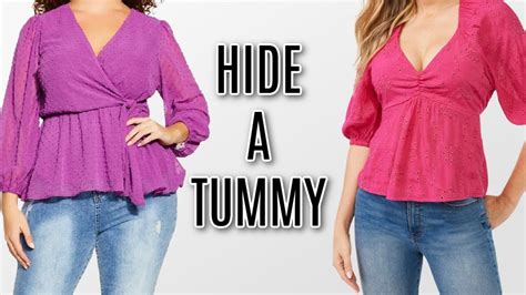 10 tops to hide your tummy instantly styling tricks to conceal belly fat youtube