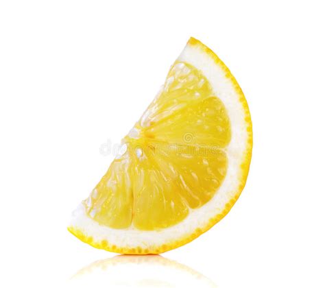 Slice Lemon Isolated On The White Background Stock Photo Image Of